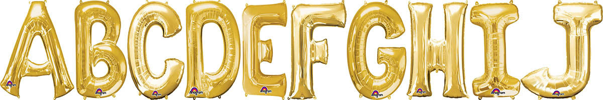 Letter Balloons ( Gold )