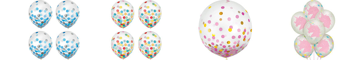 Prefilled Confetti Latex Balloons