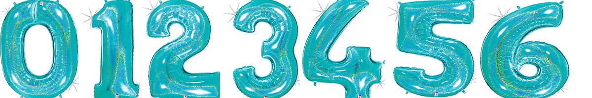 Number Balloons ( Robin's Egg Blue )