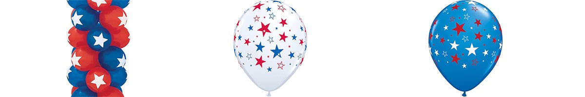 Star Print Latex Balloons