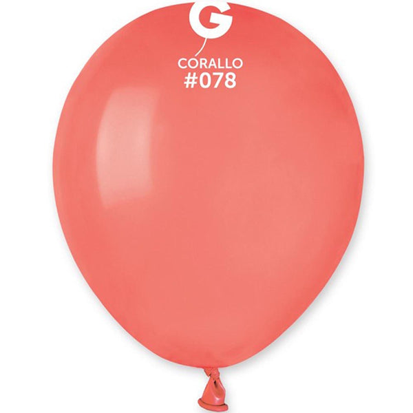 100 Gemar Coral Balloons 5"