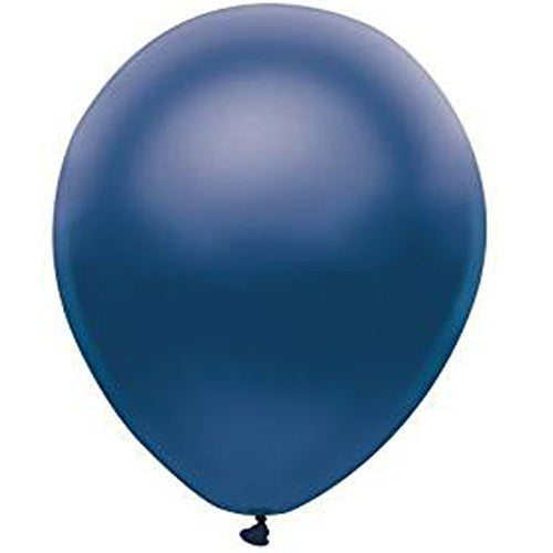 Partymate 10 Satin Navy Latex Balloons 12" Made In USA