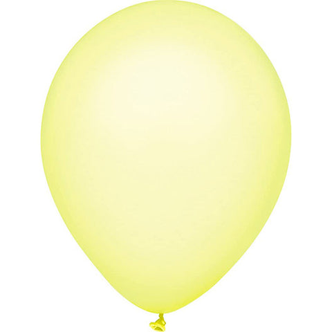 Partymate 10 Neon Yellow Latex Balloons 12" Made In USA