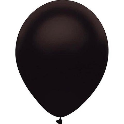 Partymate 72 Satin Black Latex Balloons 11" Made In USA.