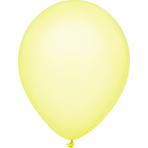 Partymate 72 Neon Yellow Latex Balloons 11" Made In USA