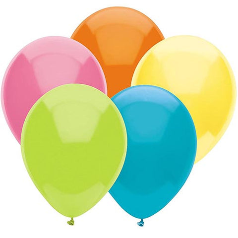 Partymate 15 Tropical Assortment Latex Balloons 12" Made In USA