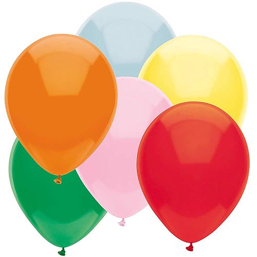 Partymate 15 Standard Assortment Latex Balloons 12" Made In USA