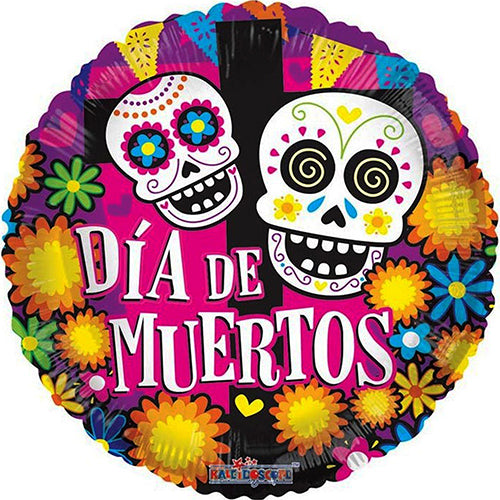 6 Dia De Muertos Foil Balloons 18"