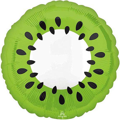 3 Tropical Kiwi Foil Balloons 18"