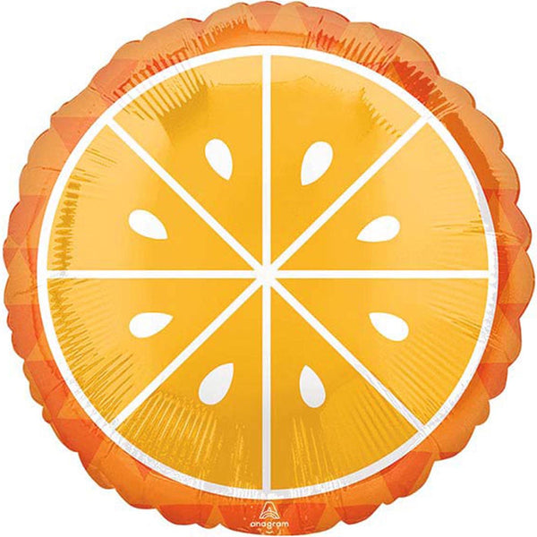 3 Tropical Orange Foil Balloons 18"