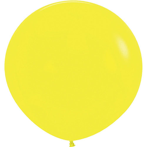 Yellow latex balloons