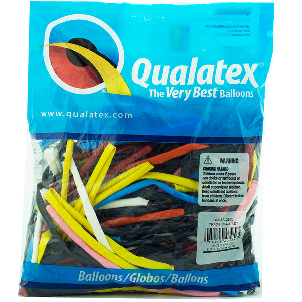 260Q Traditional Assorted Qualatex balloons