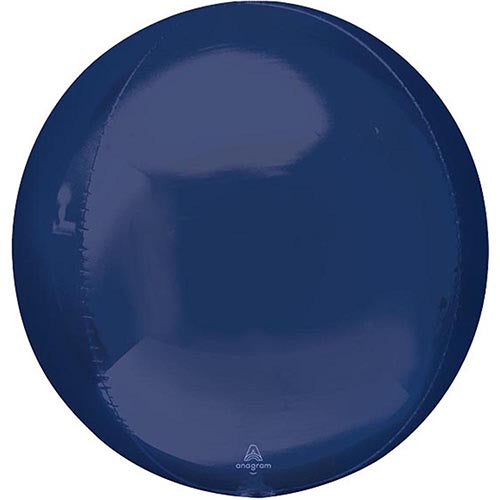 3 Navy Orbz Foil Balloons 16" Pack