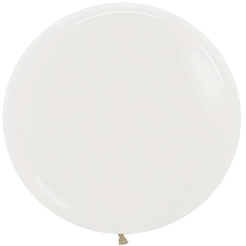 4 Clear Round Latex Balloons 24"