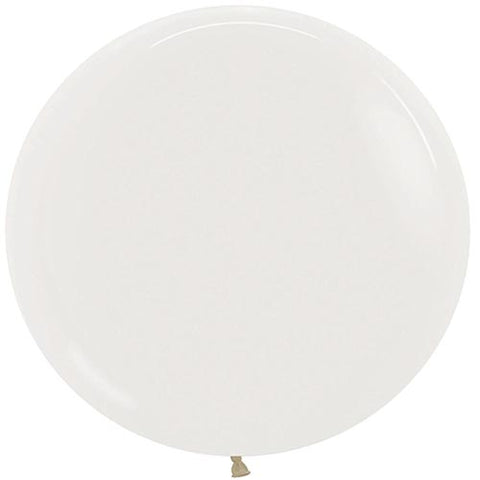 4 Clear Round Latex Balloons 24"