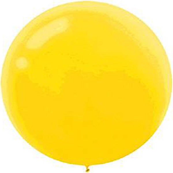 Yellow Round Latex Balloons 24"