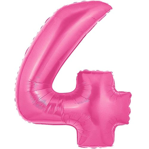 Megaloon Pink Number 4 Foil Balloon 40"