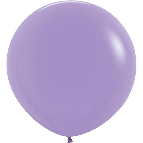 4 Deluxe Lilac Round Latex Balloons 24"