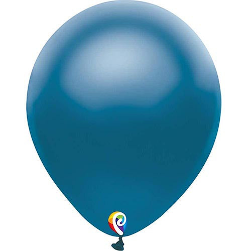 50 Funsational Pearl Blue Latex Balloons 12"