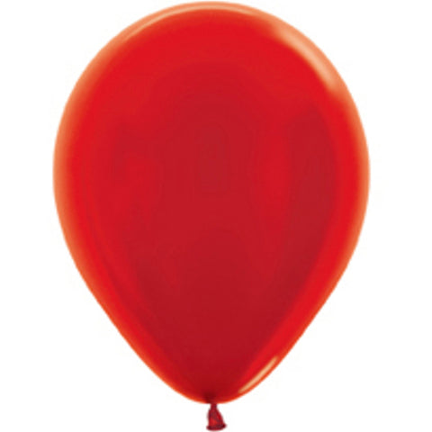 Metallic Red Latex Balloons