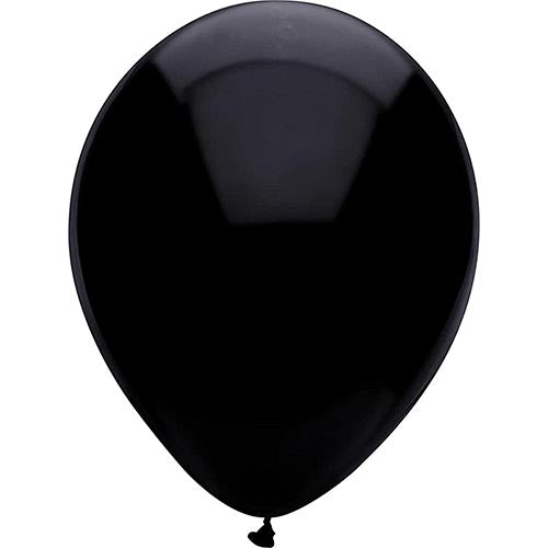 5" Partymate Latex Balloons Pitch Black 50ct