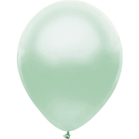 5" Partymate Latex Balloons Silk Seafoam 50ct