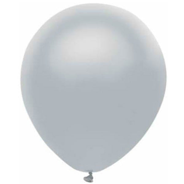 5" Partymate Latex Balloons Shinning Platinum 50ct