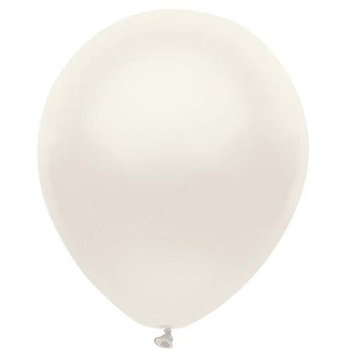 5" Partymate Latex Balloons Silk White 50ct