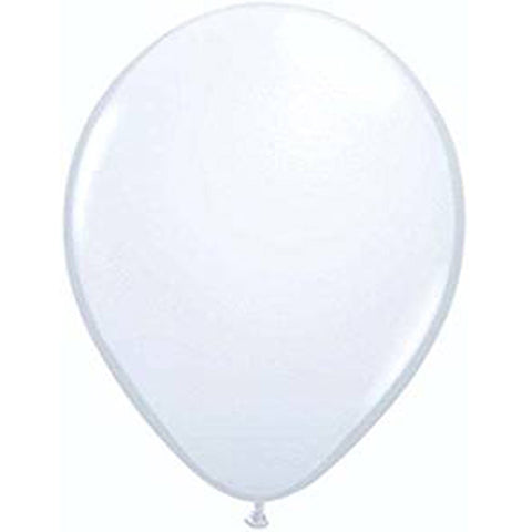 Qualatex White Latex Balloon 5"