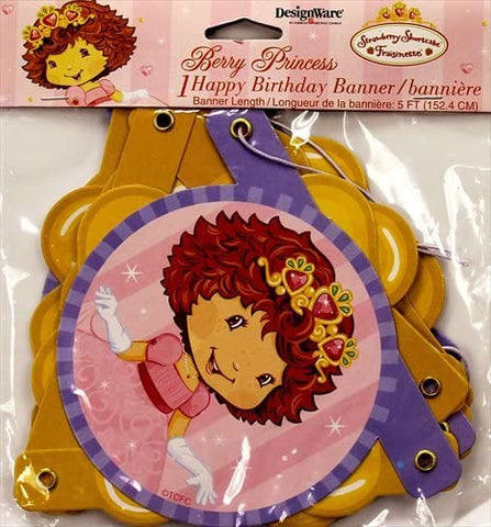 Designware Strawberry Shortcake 'Berry Princess' Happy Birthday Banner (1ct)