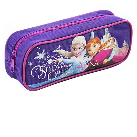 Frozen Character Single Zipper Purple Pencil Case
