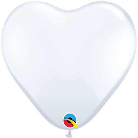 Qualatex White Heart Balloon