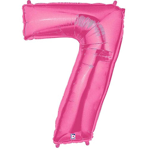 Megaloon Pink Number 7 Foil Balloon 40"