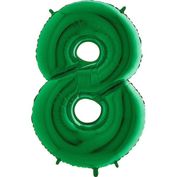 Green Number 8 Balloon