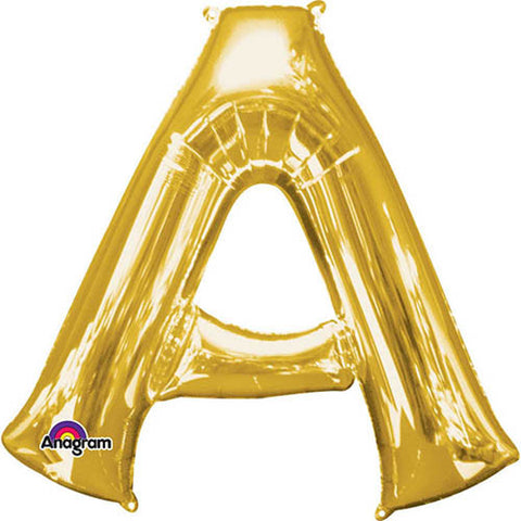 Giant Gold Letter A Foil Balloon 37"