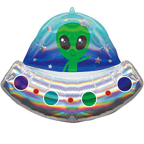 Alien Space Ship Foil Balloon 28"
