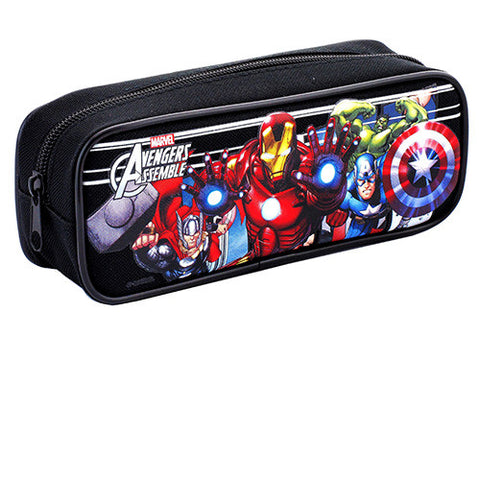 Avengers Character Single Zipper Black Pencil Case