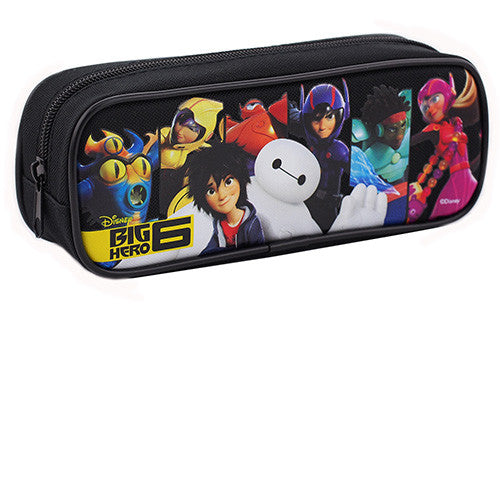 Big Hero Character Single Zipper Black Pencil Case