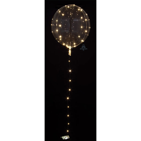 Crystal Clearz With White Light Balloon 18"
