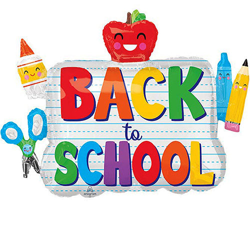 Back to School Foil Balloon 34"
