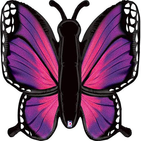 Pink Radiant Holographic Butterfly Balloon
