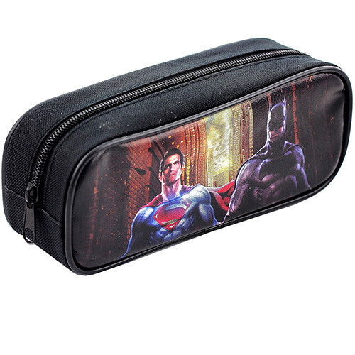 Batman Versus Superman Dawn Justice Character Single Zipper Black Pencil Case
