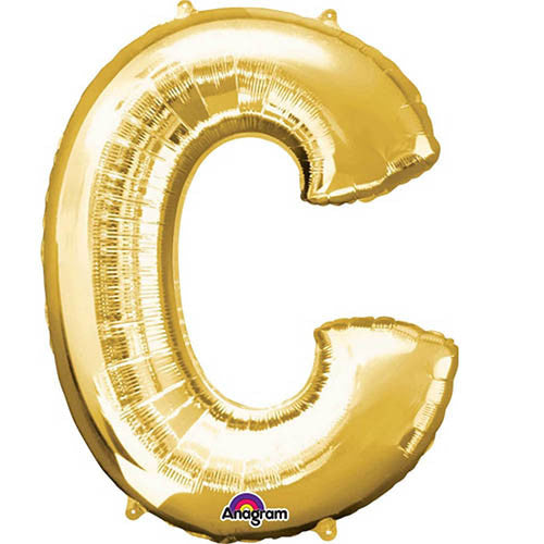 Giant Gold Letter C Foil Balloon 32"