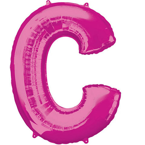 Giant Pink Letter C Foil Balloon 32"