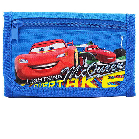 Car Authentic Licensed Blue Trifold Wallet