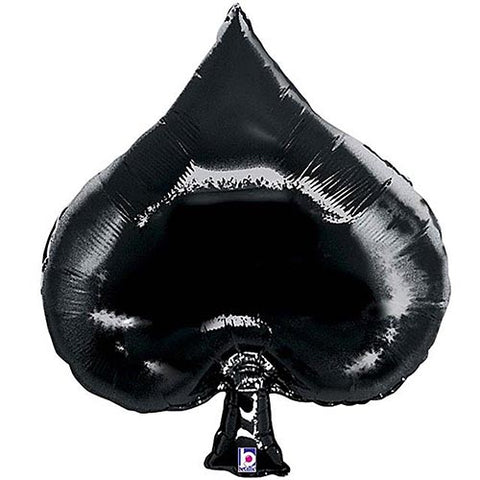 Casino Black Spade Shape Balloon 34"