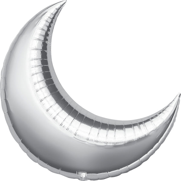 Crescent silver balloon