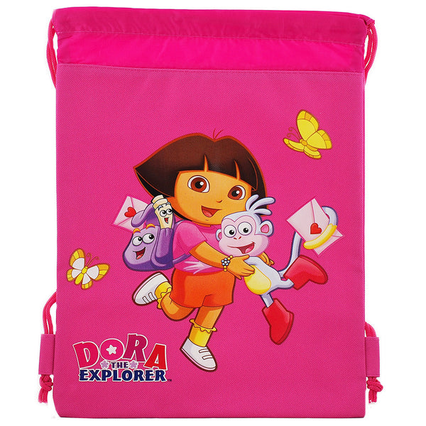 Dora The Explorer Character Licensed Hot Pink Drawstring Bag