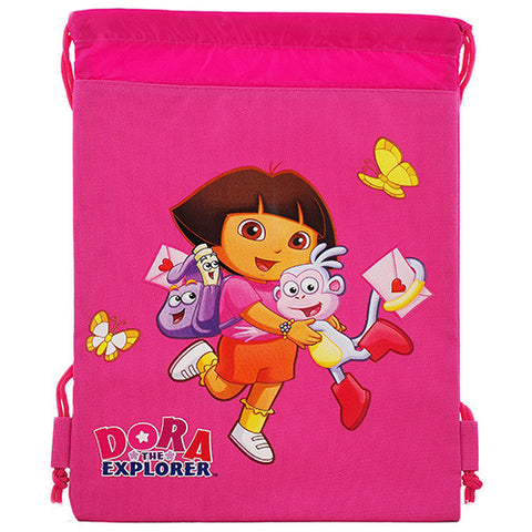Dora The Explorer Character Licensed Hot Pink Drawstring Bag
