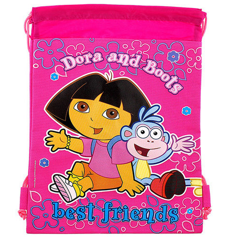 Dora The Explorer Character Authentic Licensed Hot Pink Drawstring Bag